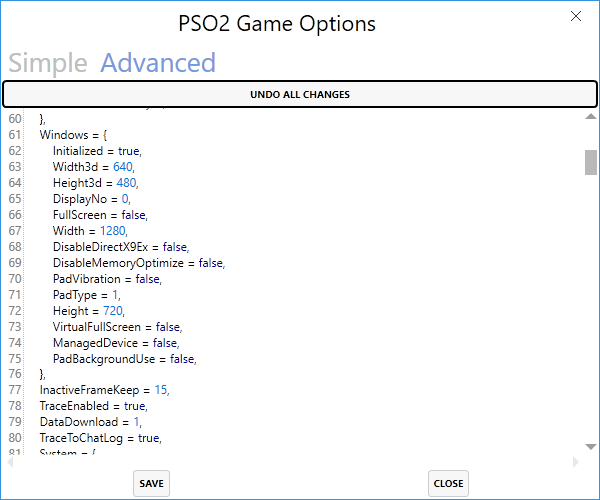 Light theme PSO2 Advanced User Config