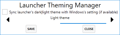 Light theme behavior